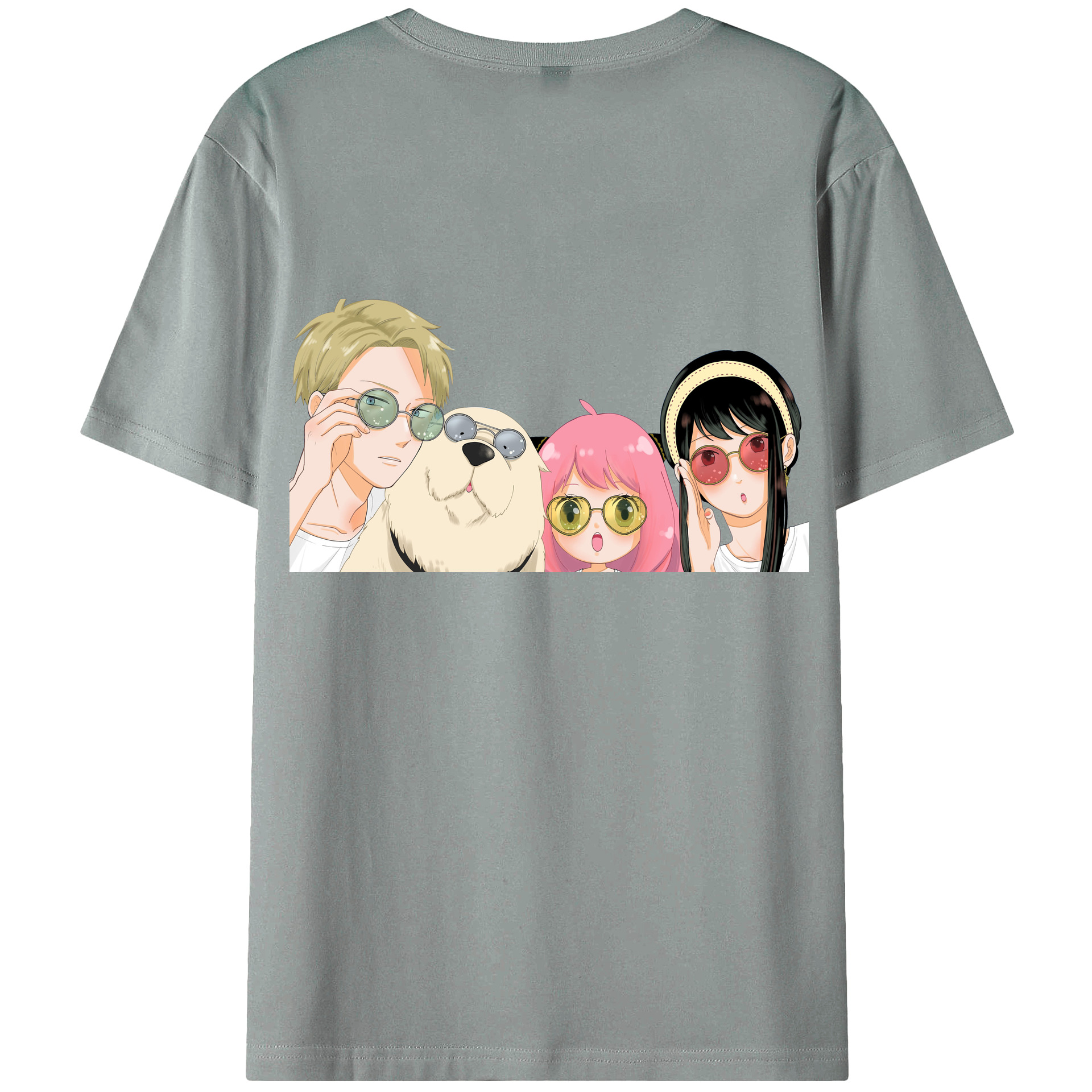 （画像用） SPY×FAMILY间谍家家酒 綿100％ メンズ半袖Tシャツ（バックプリント） 通気性